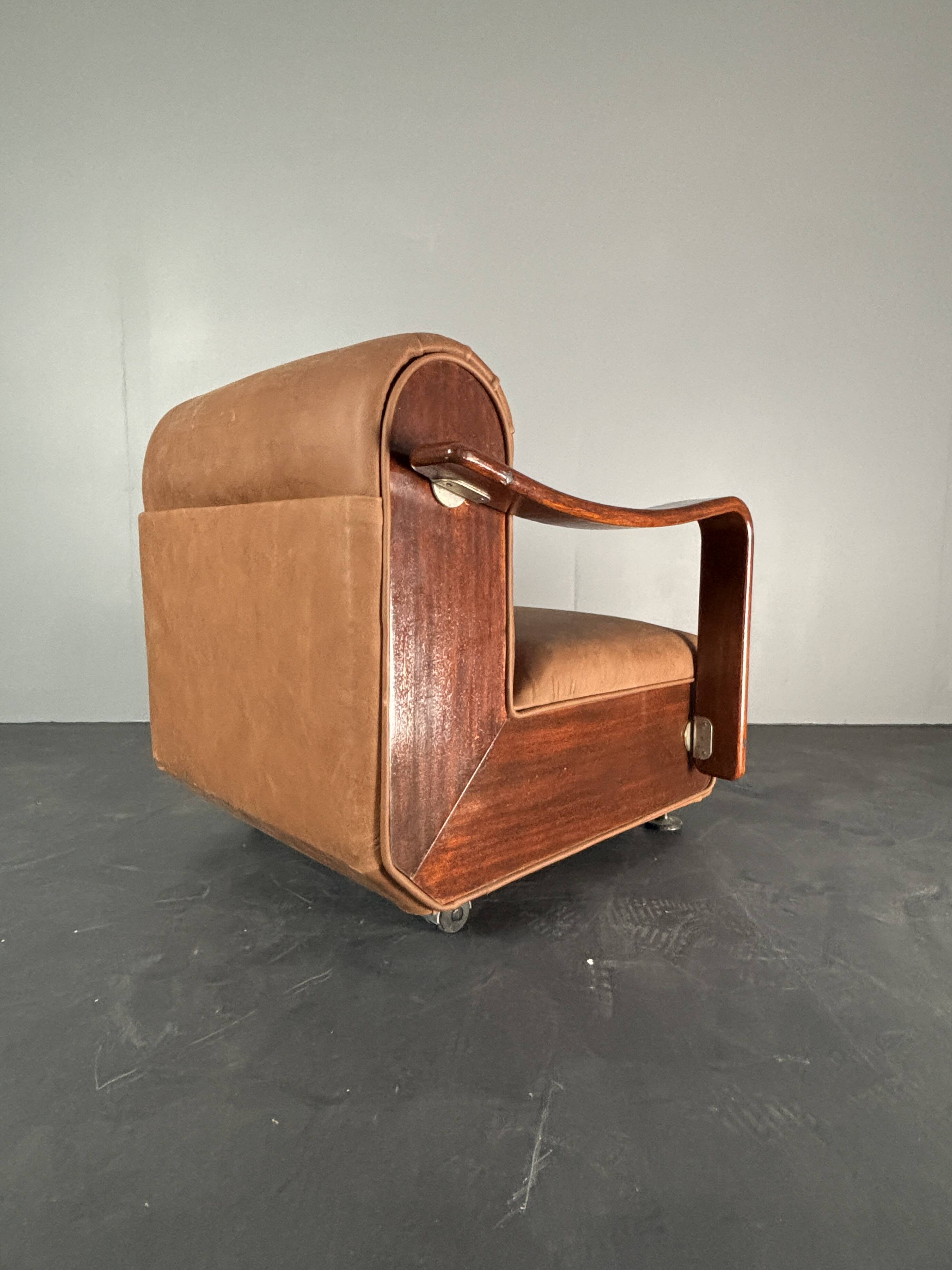 Midcentury brutalist embassy lounge or easy low club chair, 1960s
