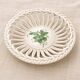 Mini Openwork Basket in Herend Porcelain "Apponyi Green" — Hungary, 19