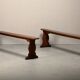 Antique, Primitive and Rustic Farm Benches in solid Oak, France 1920's