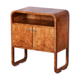 Art Deco Cabinet in Walnut & Veneer, Czech, 1920s