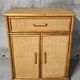 Buffet - Chest of drawers in woven rattan and vintage natural bamboo