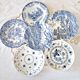 Mismatched antique dinner plates