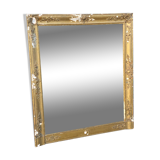 19th century empire mirror with gilded frame 100x115cm