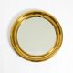 Beautiful, heavy, round Italian brass mirror from the 1960s