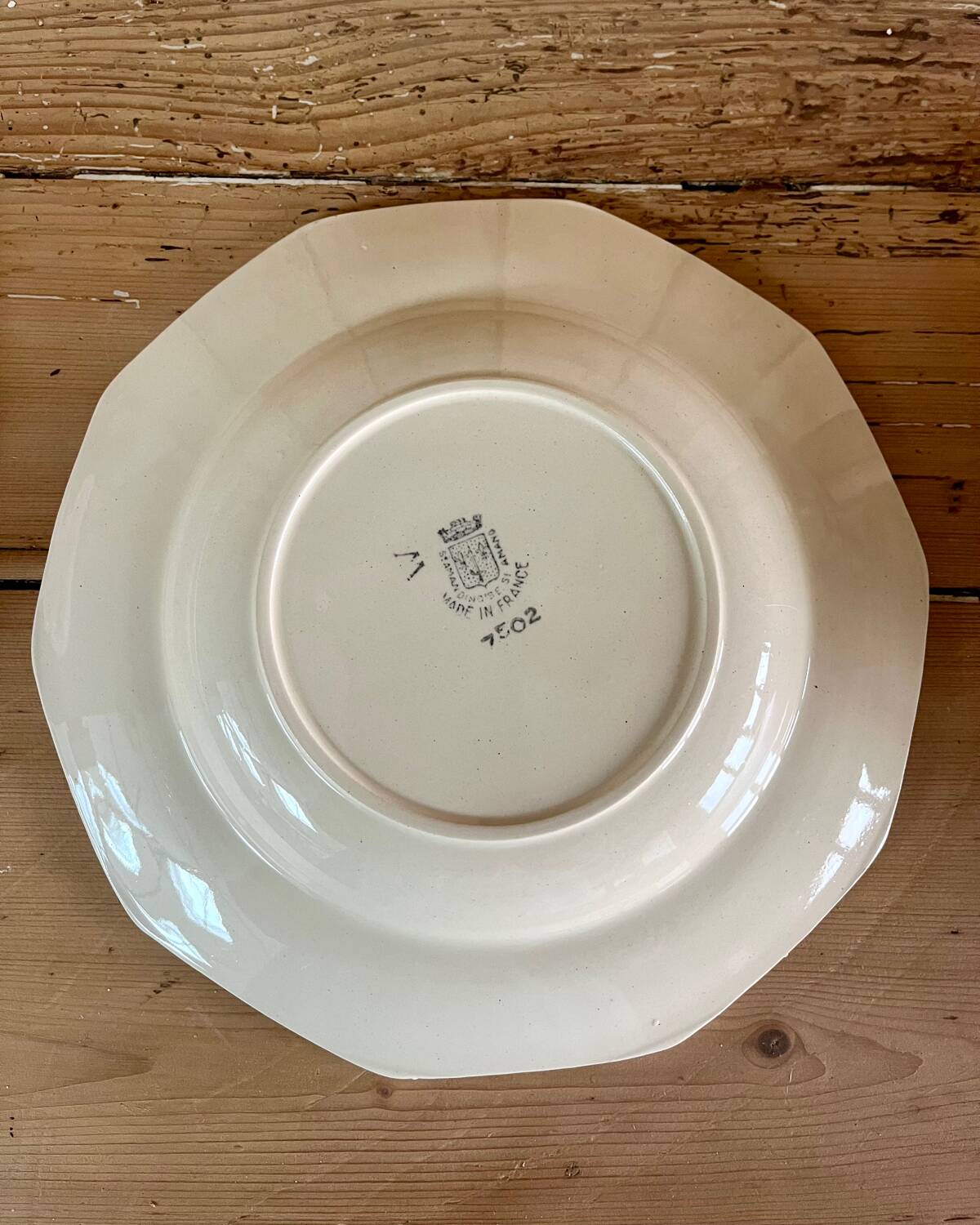 7 Saint Amand iron earth soup plates