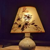 Lampe boule moderniste en grès pyrité de la borne par baudat