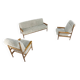 Set van designer bank + 2 fauteuils 'Sliedrecht' - opnieuw bekleed