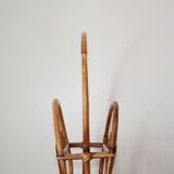 Vintage bamboo magazine rack Italy 1960s