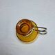 Amber glass espresso cups from the 1960s-70s. Italy