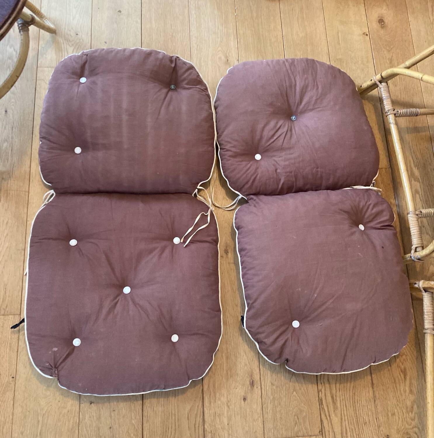Mid-20th century rattan lounge for garden, terrace, veranda, etc.