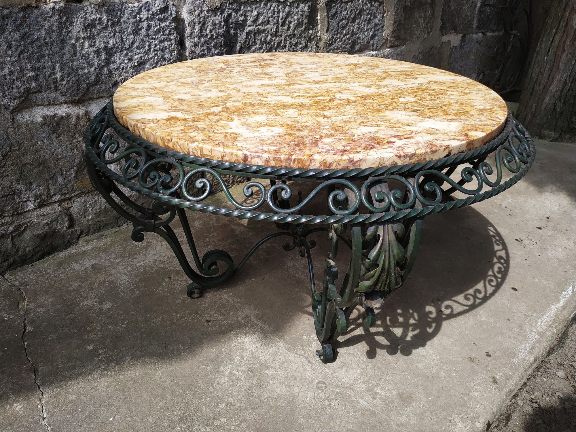 Marble living room side table