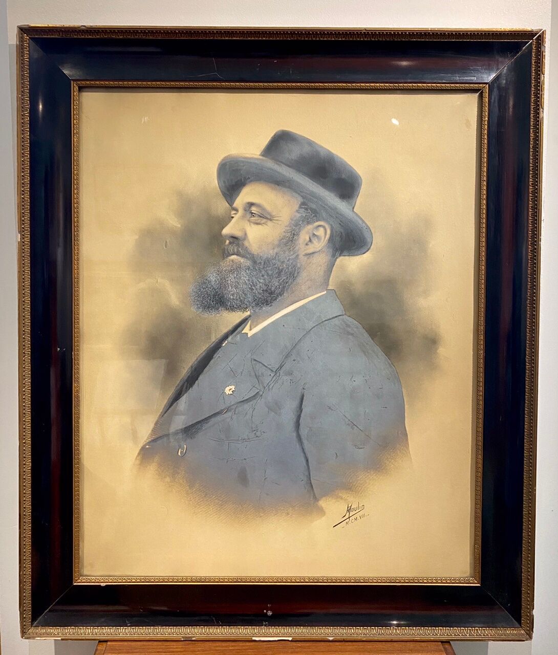 Old painting, portrait of a gentleman signed and dated 1907