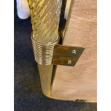 Venetian "Torgiglione" Murano Glass Wall Mirror in Barovier Style