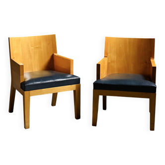 Paire de fauteuils modèle Stall par Christian Liaigre, circa 1990