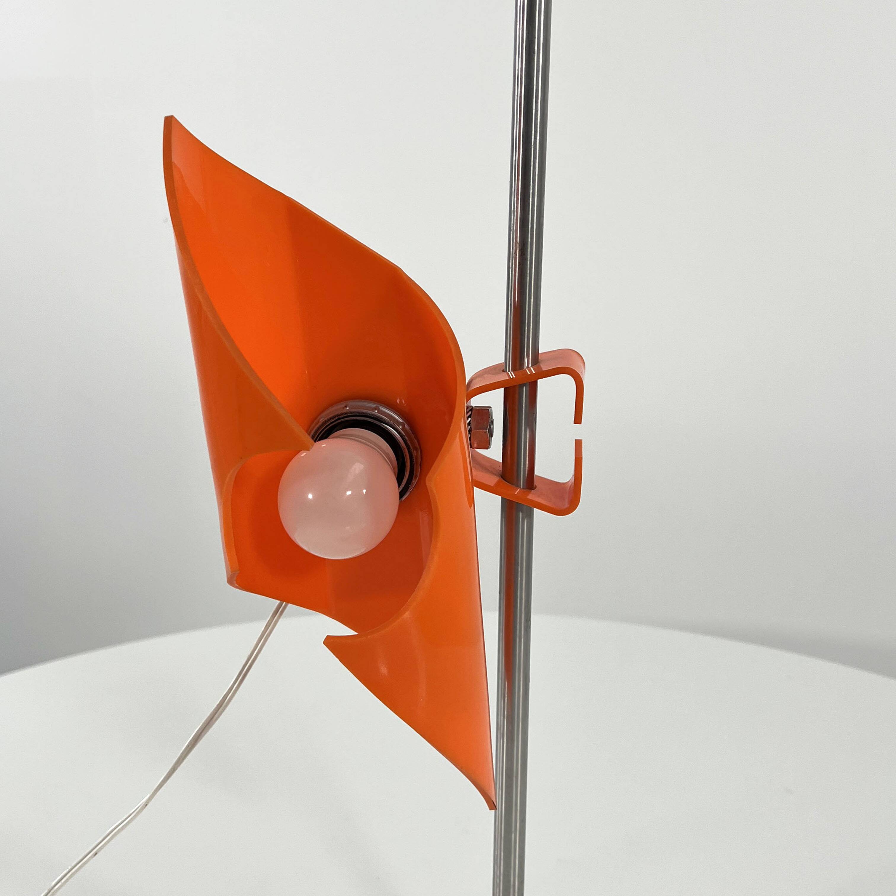 Adjustable Orange Space Age Lamp, 1970