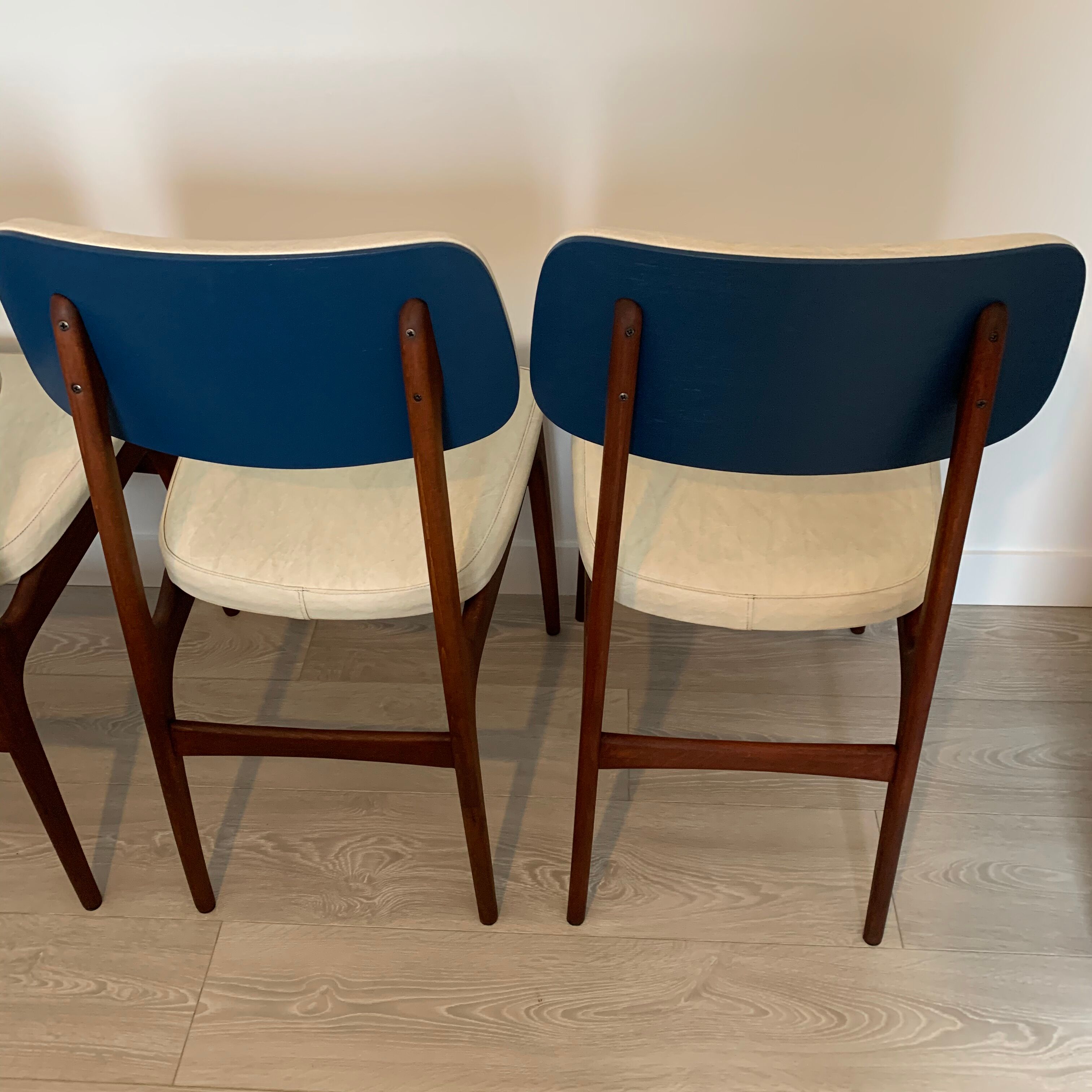 Wooden and skai chairs