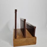 Art Deco letter carrier in precious wood and metal