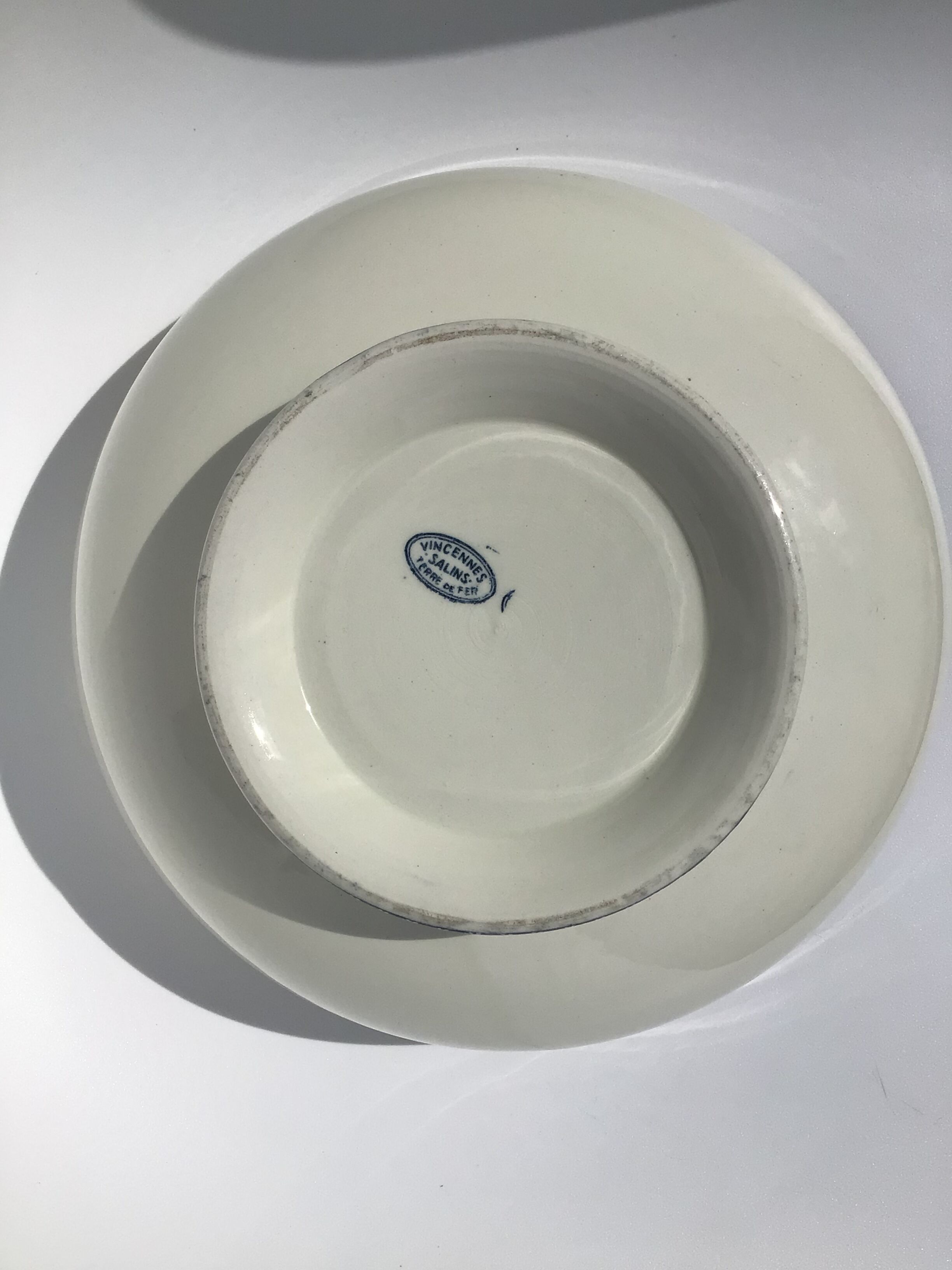 Salad bowl Terre de Fer Salins Vincennes diameter 27cm marine