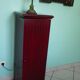 Wooden extra cabinet (selette), 2 interior storage spaces with 6 modular shelves