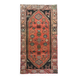 Unusual Signed Hand woven vintage rug - Tribal with animal motifs