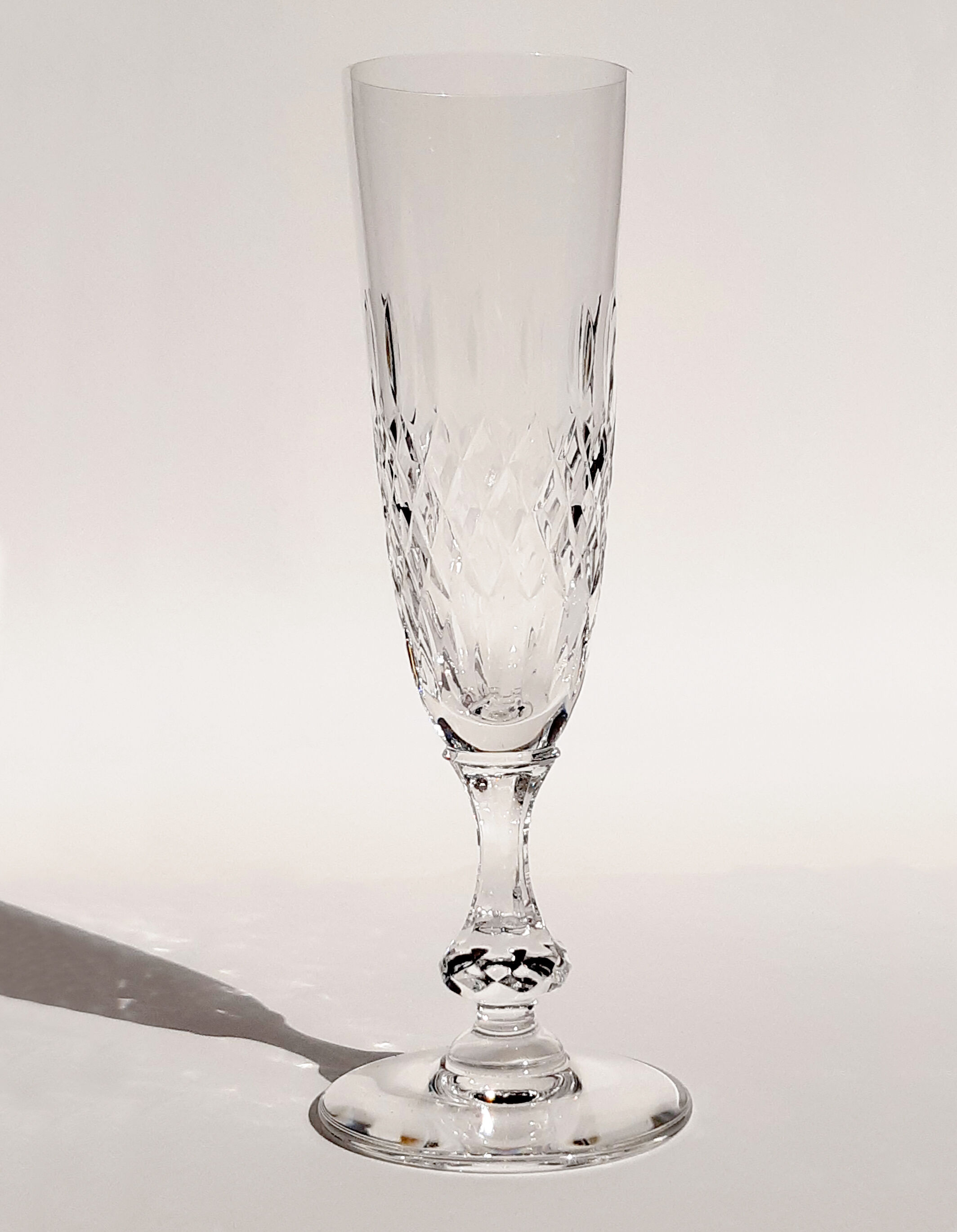 11 champagne flutes on foot in crystal saint louis collection messina
