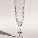 11 champagne flutes on foot in crystal saint louis collection messina model of 1973. stamped