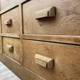 XL oak counter, trade furniture with multi-drawers