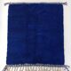 Moroccan Berber carpet beni ouarain uni blue majorelle 215x163cm