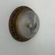 Vintage brass and sandblasted glass wall lamp, France 1940
