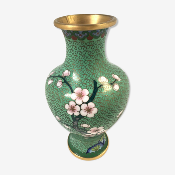 Vase partitioned China antique floral decoration
