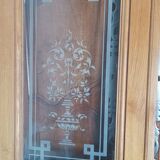 Double glass door in blond oak