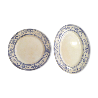 Pair of Creil & Montereau dishes