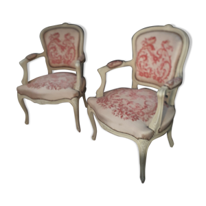 Paire de fauteuils style