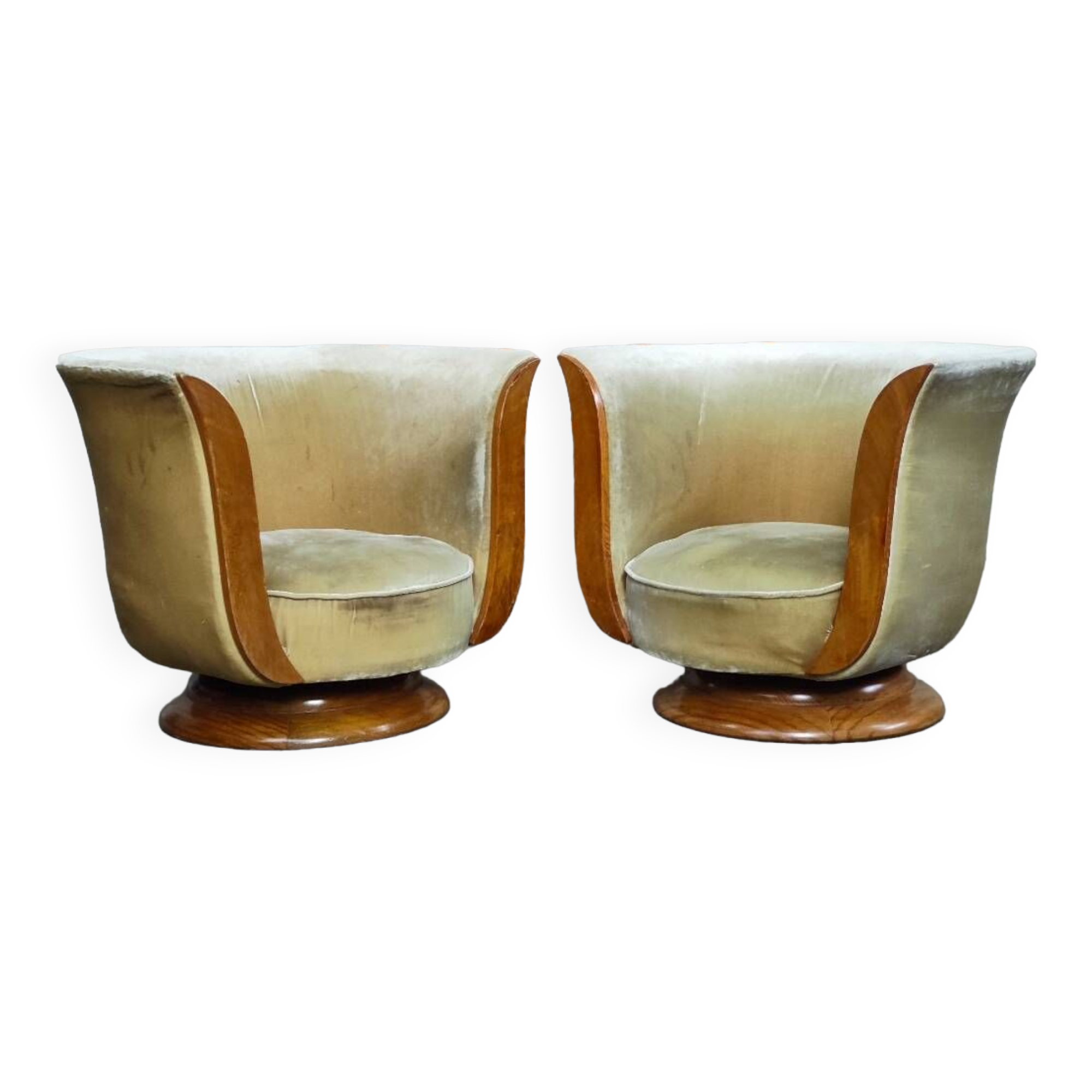 Pair of Art Deco armchairs 1930 "Le Malandre"