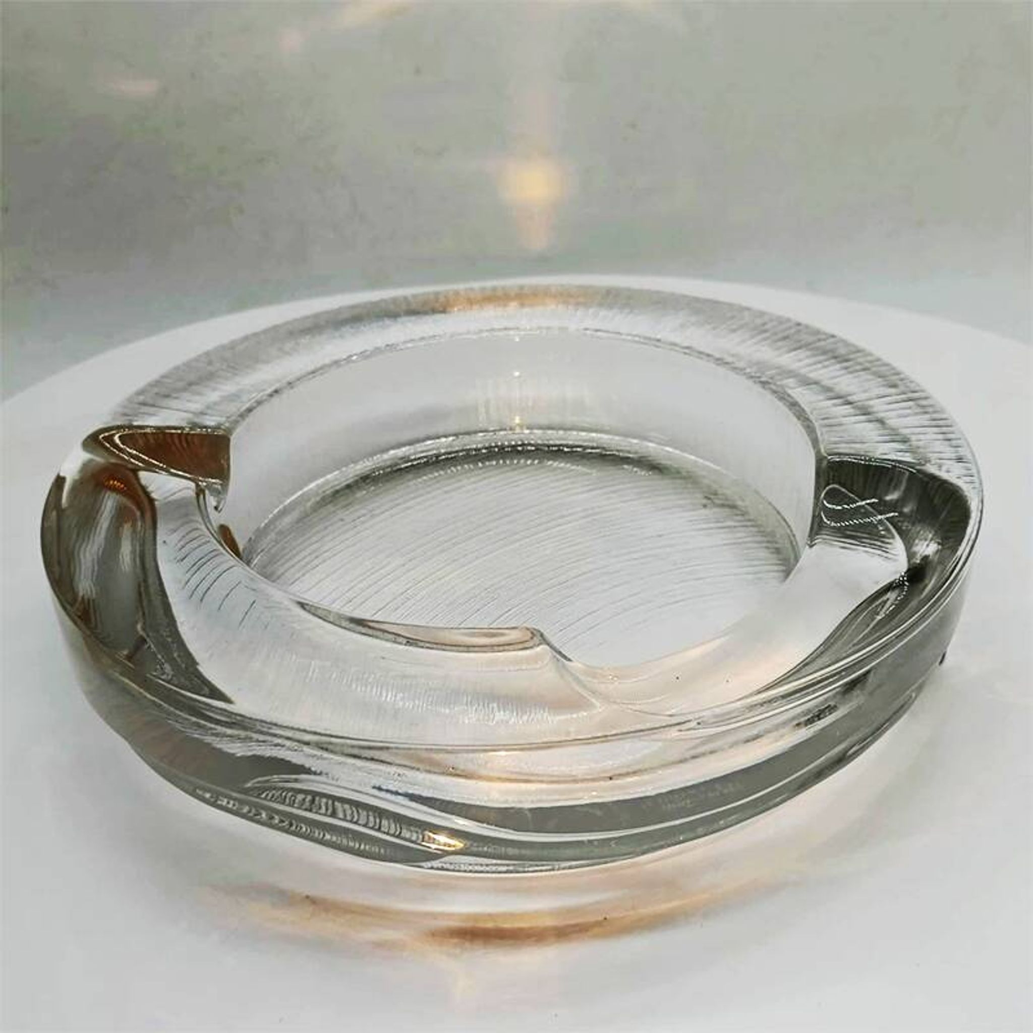 1970s Big Ashtray by Fabio Frontini for Arnolfo di Cambio in Lead Crystal,