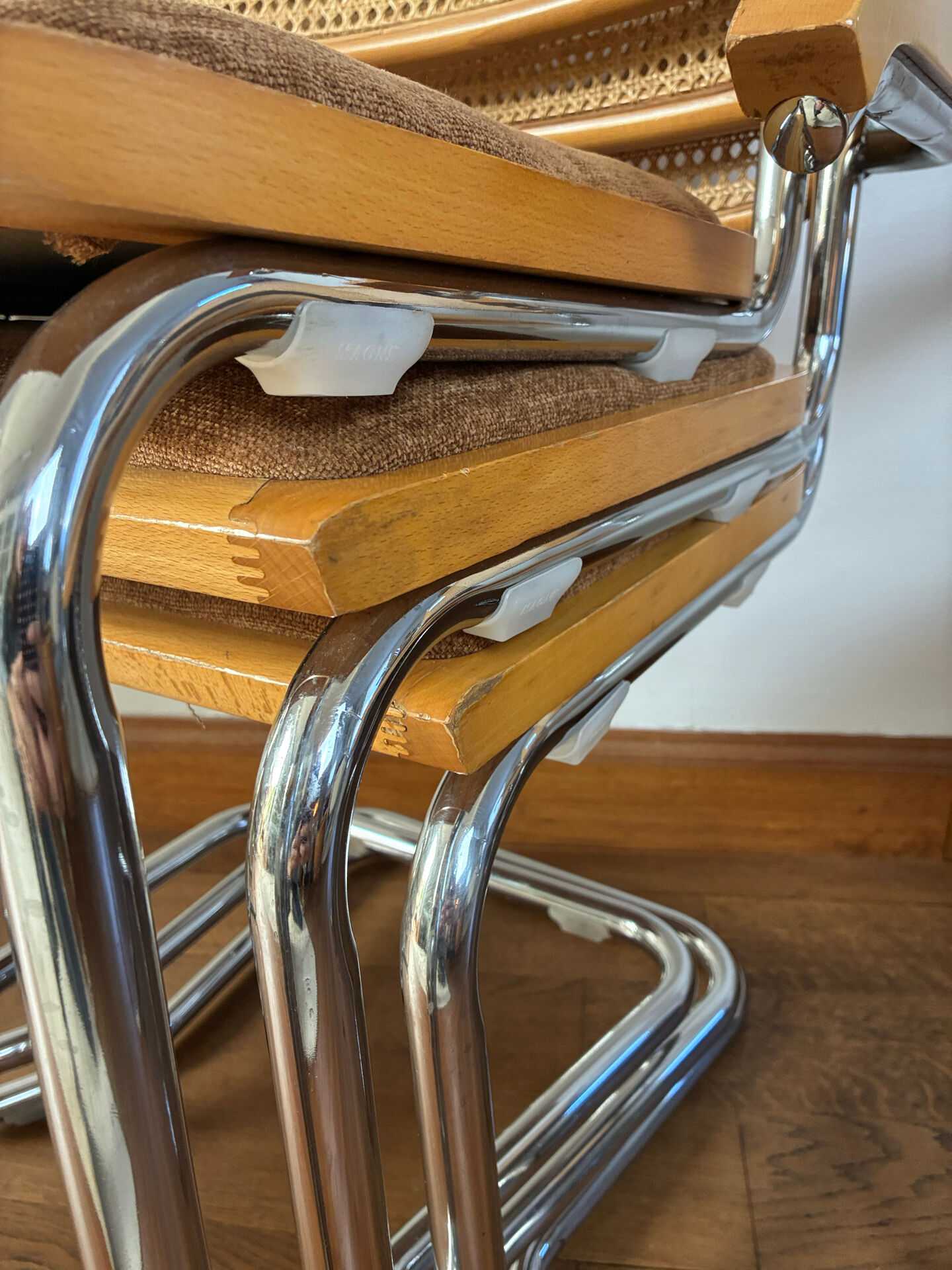 Set of 6 B64 chairs by Marcel Breuer