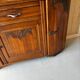 Buffet vaisselier Art déco ancien en bois massif et marbre