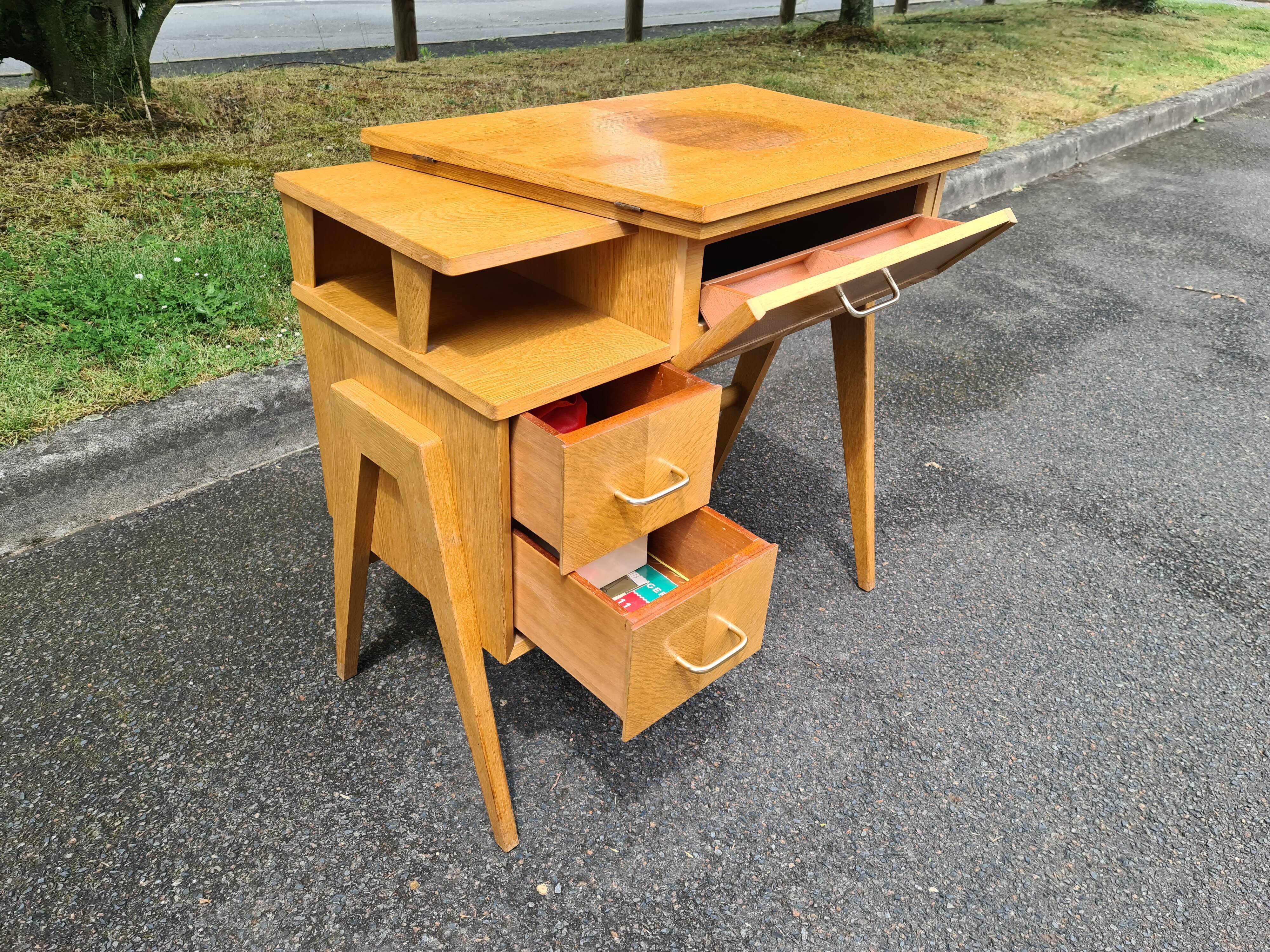 Scandinavian vintage desk 1960 (Singer sewing machine)