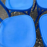 Set de 4 chaises bistrot bleues