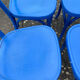 Set of 4 blue bistro chairs