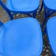 Set of 4 blue bistro chairs