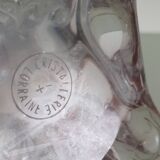 Twisted crystal lamp base - Cristallerie de Lorraine
