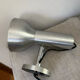 Pair of brushed metal wall sconces