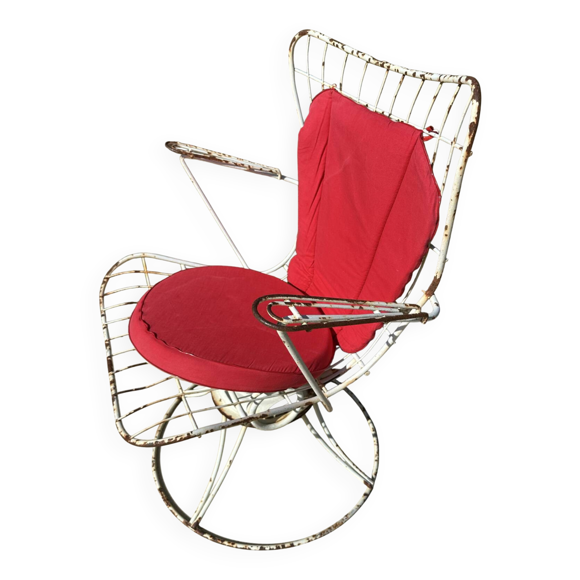 Fauteuil de jardin vintage Homecrest 1960 pivotant