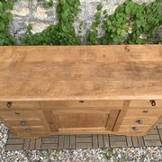 Buffet 9 tiroirs art déco chêne brut massif