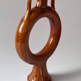 Soliflore decorative object in enamelled ceramic