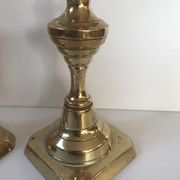 Pair of Victorian candle holders in gilded bronze
