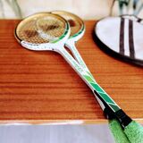 Pair of vintage badminton rackets