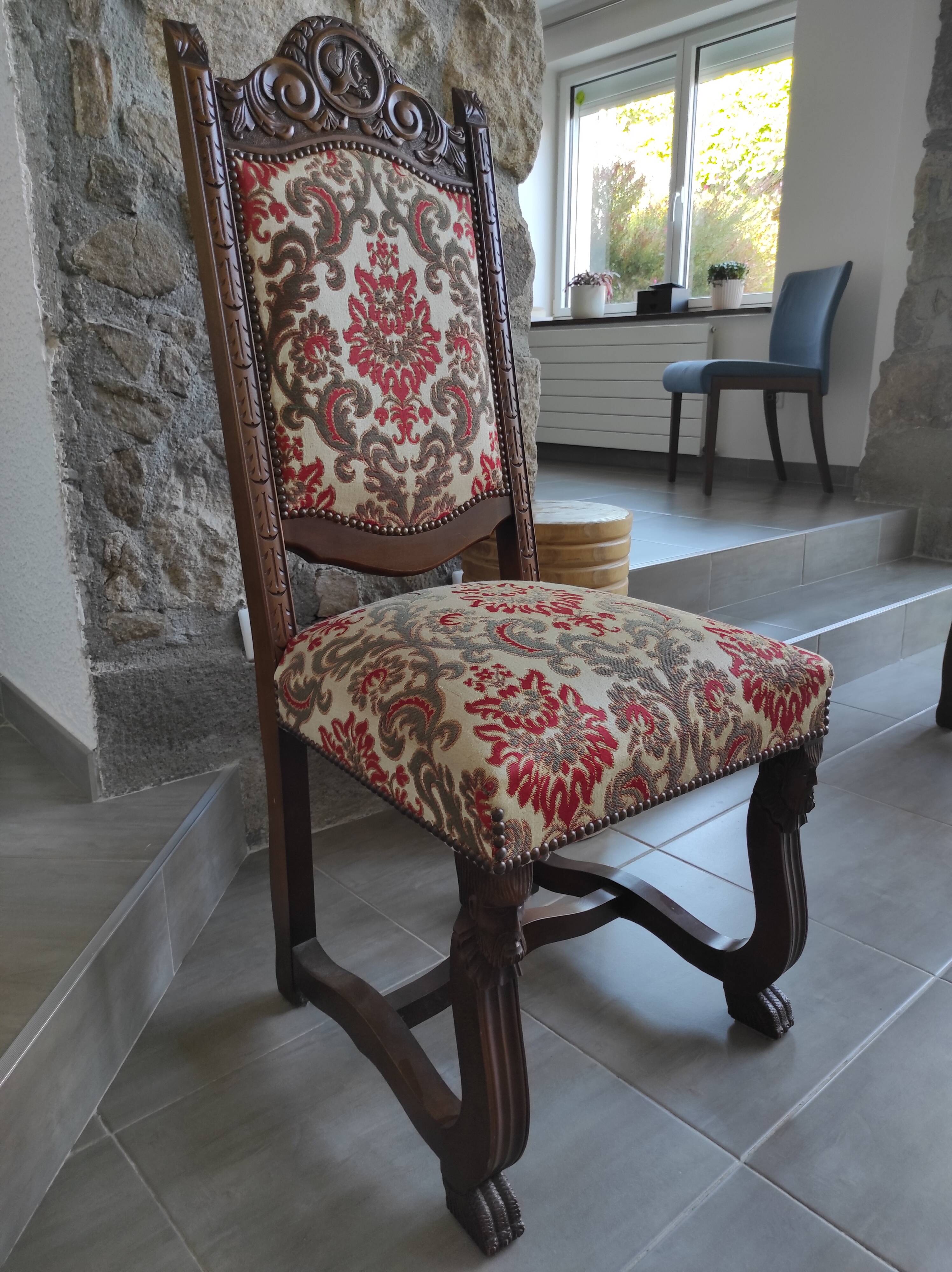 Lot de 6 chaises style renaissance espagnol