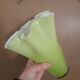 Fasoletto handkerchief vase in green opaline